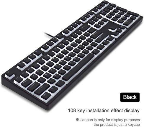 Pudding Dual-Color keycaps, Made of PBT Material, keycap Set with keycap Puller – Full 112-key Set, Transparent and White Jelly Style, Suitable for 61/62/64/68/84/87/104/108 Keyboards. in Saudi Arabia