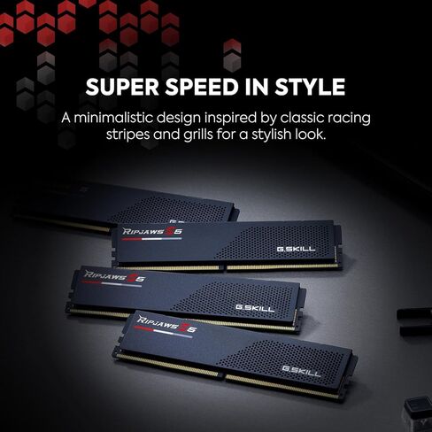 G.SKILL Ripjaws S5 Series DDR5 RAM (Intel XMP 3.0 & AMD Expo) 16GB (1x16GB) 6000MT/s CL36-36-36-96 1.35V Desktop Computer Memory U-DIMM - Matte Black (F5-6000J3636F16GX1-RS5K) in Saudi Arabia