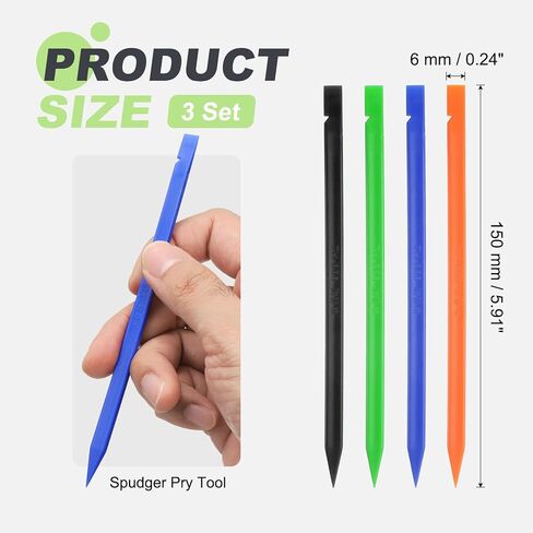 PATIKIL 6 x 150 mm Spudger Pry Tool, 12Pcs Antistatic Plastic Dual Ends Opening Pry Repair Tools Kit for Smart Mobile Phone Tablet Laptop PC Game Machine Electronics Devices, 4 Colors in Saudi Arabia