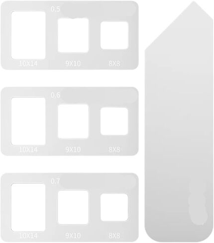 1 قطعة استنسل لصق حراري ومكشطة 0.5/0.6/0.7 مللي متر سمك الاستنسل محاذاة بدقة شفرة فولاذية غير قابلة للصدأ أداة in Kuwait