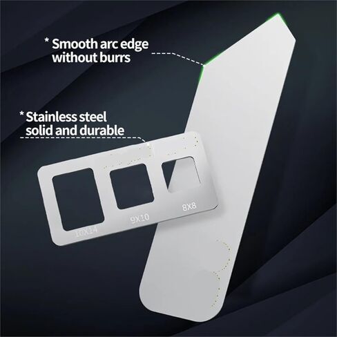 1 قطعة استنسل لصق حراري ومكشطة 0.5/0.6/0.7 مللي متر سمك الاستنسل محاذاة بدقة شفرة فولاذية غير قابلة للصدأ أداة in Kuwait