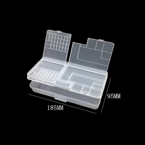 1 Piece Phone Repair Storage Box Case Phone Repair Module Organizer Case Phone Precision Component Storage Case Container Box Phone Precision Compartment Collector Case Box(Clear, B) in Saudi Arabia
