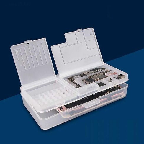 1 Piece Phone Repair Storage Box Case Phone Repair Module Organizer Case Phone Precision Component Storage Case Container Box Phone Precision Compartment Collector Case Box(Clear, B) in Saudi Arabia