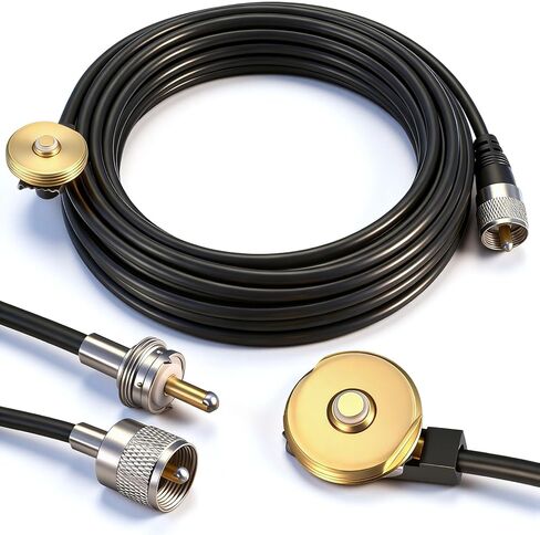 Nmo هوائي جبل مع 13ft خسارة منخفضة Rg58 كابل محوري Pl259 التوصيل 3/8 "ثقب جبل لتركيب Nmo HF VHF UHF CB هوائي الراديو in Saudi Arabia