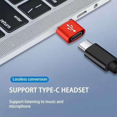 محول يو اس بي | محول USB من النوع A إلى USB من النوع C، شواحن 2.0، نقل البيانات، دعم صوتي بدون فقدان لسماعات الرأس - عبوة من 3 قطع in Saudi Arabia