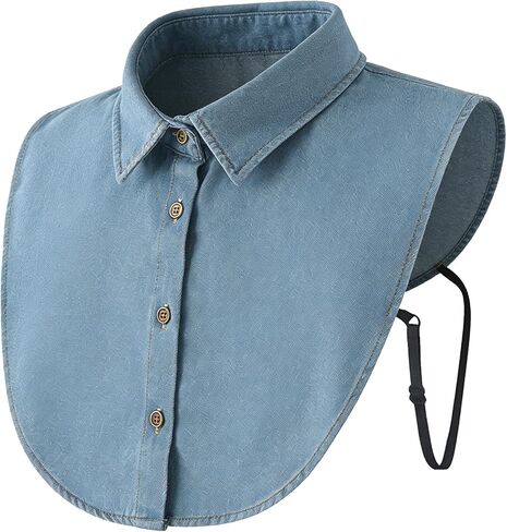Denim False Collar for Women – The Ultimate Layering Essential for Women, Versatile Detachable Denim False Collar in Saudi Arabia