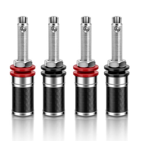 HiFi Speaker Binding Post Rhodium-Plated Copper Hi-end Speaker Banana Plug Socket Terminals Screw Locking Audiophile Banana Jack Connectors, for Thick Baffle/HiFi Speakers (2 Pairs/4 Pcs) in Saudi Arabia