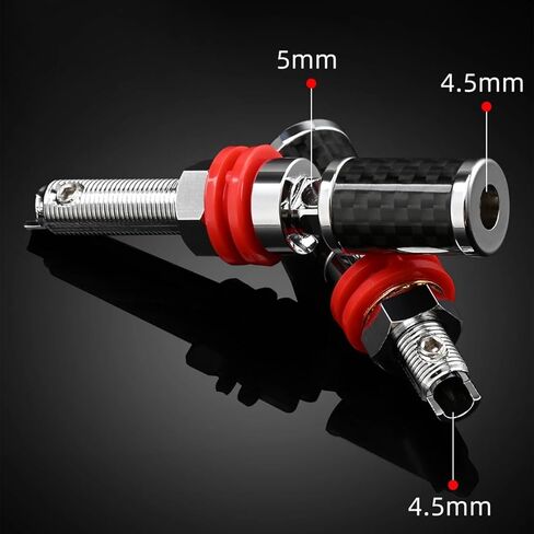 HiFi Speaker Binding Post Rhodium-Plated Copper Hi-end Speaker Banana Plug Socket Terminals Screw Locking Audiophile Banana Jack Connectors, for Thick Baffle/HiFi Speakers (2 Pairs/4 Pcs) in Saudi Arabia