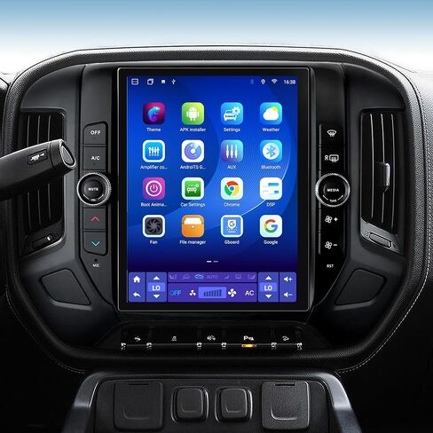 ترقية راديو 12.1 بوصة لسيارة Chevy Silverado GMC Sierra 2014-2018 8Core Sierra Stereo Android 13 T-Style شاشة عمودية وحدة رأس لاسلكية CarPlay Android Auto GPS 48EQ كاميرا احتياطية ميكروفون، 4+64G in Kuwait