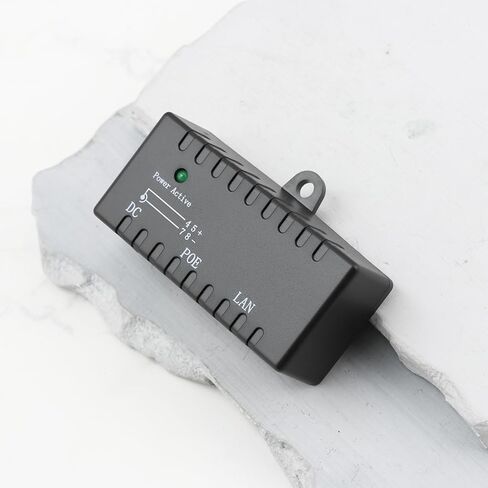 POE Injector DC5521 48V 0.5A for 12V 24V 48V Ethernet Power Supply Black in Saudi Arabia