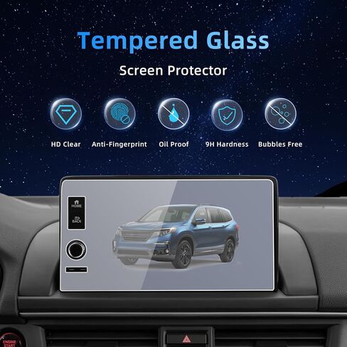 Tempered Glass Screen Protector Foil Compatible with 2025 2024 2023 Honda Pilot EX-L/Elite/Trailsport/Touring 9 Inch Navigation Touchscreen Cover Accessories Protective Film 9H Anti-Fingerprint HD in Saudi Arabia