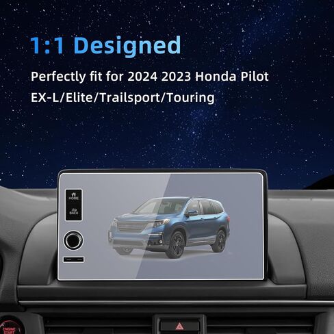 Tempered Glass Screen Protector Foil Compatible with 2025 2024 2023 Honda Pilot EX-L/Elite/Trailsport/Touring 9 Inch Navigation Touchscreen Cover Accessories Protective Film 9H Anti-Fingerprint HD in Saudi Arabia