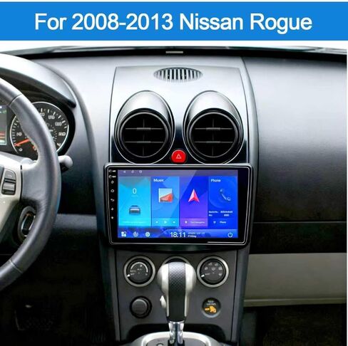 راديو سيارة 2+64 جيجا لسيارة Nissan Rogue 9 بوصة تعمل باللمس 2007-2015 ستيريو، Carplay لاسلكي/Andriod Auto/Bluetooth/WiFi //EQ Audio/AM/FM/ملاحة/كاميرا AHD in Saudi Arabia
