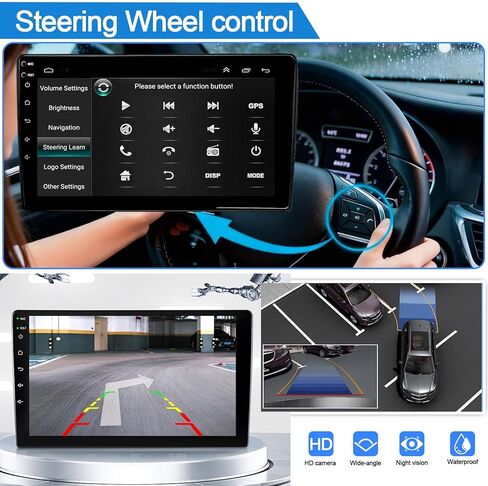 راديو سيارة 2+64 جيجا لسيارة Nissan Rogue 9 بوصة تعمل باللمس 2007-2015 ستيريو، Carplay لاسلكي/Andriod Auto/Bluetooth/WiFi //EQ Audio/AM/FM/ملاحة/كاميرا AHD in Saudi Arabia