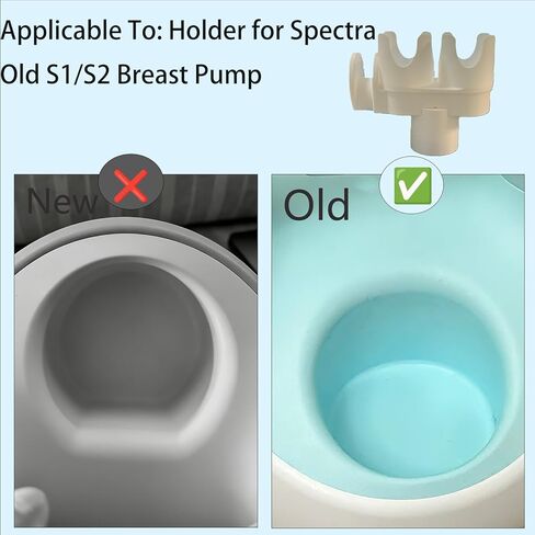 حامل زجاجات ومنظم خرطوم لمضخة الثدي Spectra S1/S2 (فتحة دائرية للإصدار القديم) - حامل مغناطيسي قابل للفصل مع ملحقات مضخة ذراع ملفوفة للأنابيب، تركيب سهل بدون مشبك. in Kuwait