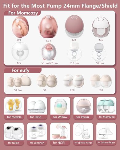 4 قطع إدراج شفة 12 مم متوافقة مع Momcozy/Spectra/eufy/Medela/Elvie/Lansinoh/Paruu مع مضخة شفة/درع 24 مم، مجموعة أدوات ضخ الشفاه الأساسية خيارات مقاس 12-22 مم in Saudi Arabia