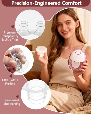 4 قطع إدراج شفة 12 مم متوافقة مع Momcozy/Spectra/eufy/Medela/Elvie/Lansinoh/Paruu مع مضخة شفة/درع 24 مم، مجموعة أدوات ضخ الشفاه الأساسية خيارات مقاس 12-22 مم in Saudi Arabia