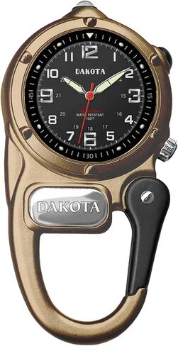 Dakota Mini Clip Microlight Pocket Watch with White Flashlight – Swiss Army Style Mini Watch & Army Gift in Kuwait