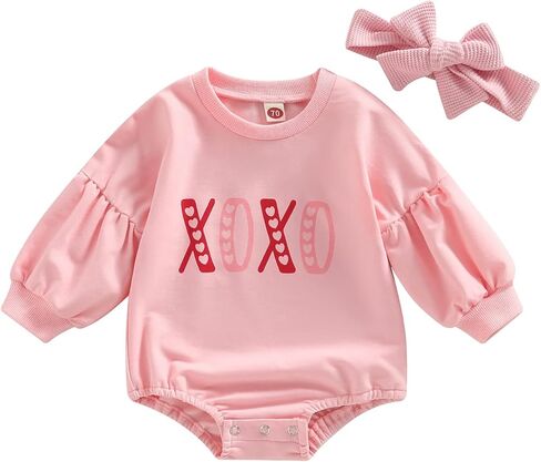 Infant Baby Girl Romper Newborn Clothes Winter Spring Jumpsuit with Headband 2Pcs Outfits 3 6 9 12 18 Months in Saudi Arabia
