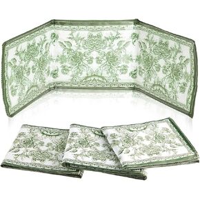 4 حزمة الأزرق Chinoiserie Print Mahjong Card حامل 6.2 × 5.2 بوصات حجم طباعة حجم كبير من البلاستيك واضحة الغلاف الكبير الأداء الكبير Mahjong case mah jong gifts ملحق in Kuwait