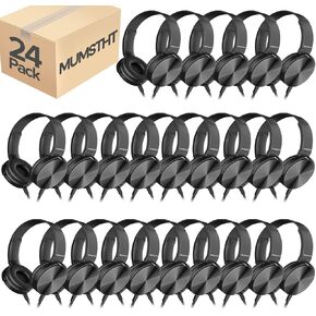 سماعات رأس للأطفال مكونة من 5 حزم، سماعات رأس سلكية متينة للطلاب، سماعات دوارة مريحة على الأذن للمدرسة، المكتبة، تعلم الأطفال عبر الإنترنت، صوت ستيريو عالي الجودة مقبس 3.5 مم (أسود YS004) in Kuwait