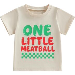 Baby Boy First Birthday Outfit 1st Birthday T-Shirt One Year Old Clothes Short Sleeve Checkered Letter Shirt Tops in Kuwait