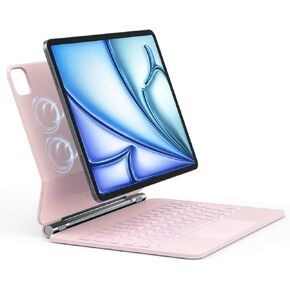Keyboard Case for iPad Air 11" (M3 2025 / M2 2024) & iPad Air 5th/4th & iPad Pro 11"(1st/2nd/3rd/4th), Magic Keyboard for iPad with Magnetic Stand, Multi-Touch Trackpad, 7-Color Backlight, White in Saudi Arabia