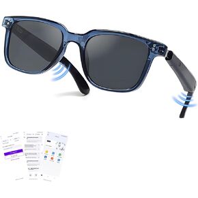 نظارات ذكية للترجمة بتقنية الذكاء الاصطناعي مع خاصية الدردشة GPT وتعزيز الرؤية الليلية، نظارات بلوتوث 5.4 مع 100 لغة، حجب الضوء الأزرق، متعددة الوظائف للنساء والرجال، السفر، العمل والقيادة الليلية in Kuwait