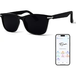 AI Smart Glasses with Audio-Tint Photochromic Lenses, Real-Time Translation, Bluetooth Open-Ear Audio,8H Battery for Indoor & Outdoor All-Day Use in Kuwait