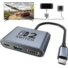 Switch 2 Dock,Portable USB C Docking Station with 4K@120Hz/PD 100W/1000M Ethernet/2 USB 3.0 Port,Aluminum Alloy Travel TV Dock for Switch/Steam Deck/ROG Xbox Ally X/Legion Go 1/2/S in Saudi Arabia