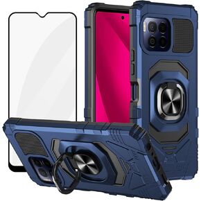 حافظة هاتف Ailiber for T-Mobile REVVL 7 Pro المغناطيسية، حافظة Metro REVVL 7 5G مع واقي شاشة، مسند حلقي لتركيب السيارة، حافظة هاتف خلوي واقية شديدة التحمل لـ REVVL7 5G-أزرق in Kuwait