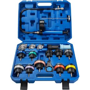 25pcs اختبار الضغط المبرد ومجموعة تعبئة الفراغ ، مجموعة اختبار ضغط مضخة الرادياتير لاكتشاف تسرب خزان المياه لنظام تبريد السيارات in Kuwait