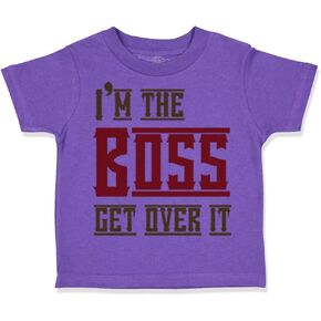Toddler T-Shirt Funny I'm The Boss Get Over It Funny Humor Cotton Your Boss Boy & Girl Clothes Bossy Baby Funny Tee Purple Design Only 5 6T in Kuwait