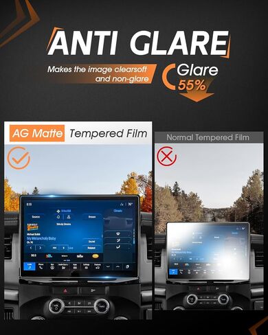 CDEFG Matte Tempered Glass for 2022-2024 Ford Expedition Screen Protector, 12 Inch Touchscreen, for Expedition (XL STX, XLT, Limited, Timberline, King Ranch, Platinum) Accessories Anti-Glare in Saudi Arabia