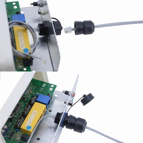 5 قطعة لوحة تركيب RJ11 محول مقبس الهاتف CAT3 RJ11/RJ12 6P6C أنثى إلى أنثى موصل فلوش جبل مع غطاء مقاوم للماء/الغبار للخارجية in Saudi Arabia