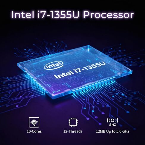 كمبيوتر محمول Dell 15 بشاشة تعمل باللمس - Windows 11 Pro، ذاكرة وصول عشوائي 32 جيجابايت، 1 تيرابايت SSD، Intel 10-Core i7-1355U (حتى 5.0 جيجاهرتز)، كمبيوتر محمول FHD مقاس 15.6 بوصة للأعمال والطلاب، لوحة مفاتيح بإضاءة خلفية، قارئ بصمات الأصابع in Kuwait