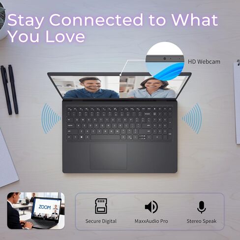 كمبيوتر محمول Dell 15 بشاشة تعمل باللمس - Windows 11 Pro، ذاكرة وصول عشوائي 32 جيجابايت، 1 تيرابايت SSD، Intel 10-Core i7-1355U (حتى 5.0 جيجاهرتز)، كمبيوتر محمول FHD مقاس 15.6 بوصة للأعمال والطلاب، لوحة مفاتيح بإضاءة خلفية، قارئ بصمات الأصابع in Kuwait