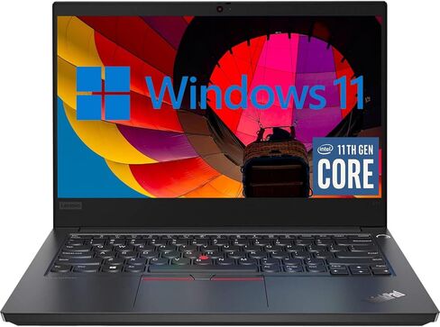 كمبيوتر محمول Lenovo ThinkPad E14 Gen2 Win11 Pro، 14 بوصة FHD (1920x1080) كمبيوتر محمول E14، Intel Core 4-Core i5-11th، ذاكرة وصول عشوائي 16 جيجابايت، 512 جيجابايت SSD (متجدد) in Kuwait