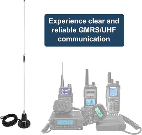 GMRS NMO هوائي 462-467Mhz UHF هوائي سوط المحمول مع قاعدة مغناطيسية 13ft RG58 كابل PL-259 SMA أنثى موصل ماكس الطاقة 150 واط دفعة إشارة الإخراج in Kuwait