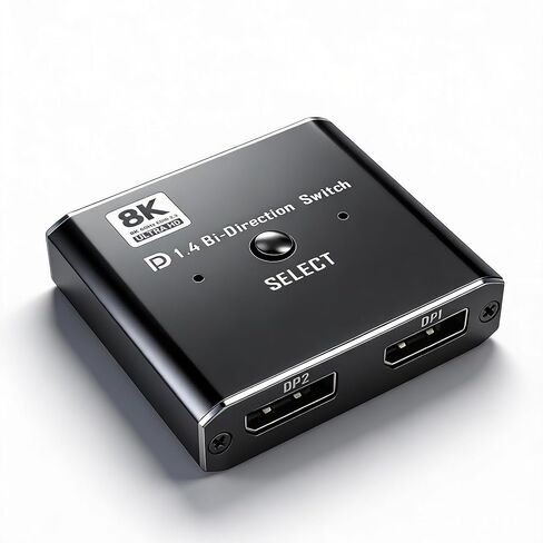 DP1.4 محول ثنائي الاتجاه DisplayPort Switch 8K@60 هرتز DP مع جهاز تحكم عن بعد يدعم 4K@120 هرتز 1080P@240 هرتز متوافق مع DP1.3/1.2/1.1/1.0 لوحدة تحكم ألعاب شاشة الكمبيوتر in Kuwait