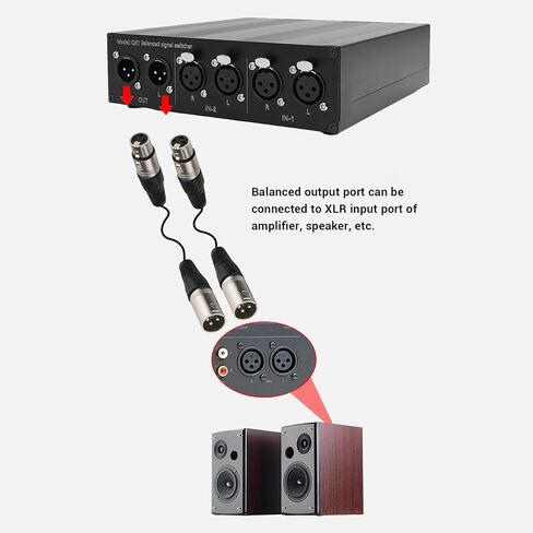 Gugxiom XLR Audio، 2 في 1 Out، صندوق اختيار، لاستريو HiFi، مشغل CD DVD، مكبرات الصوت in Kuwait