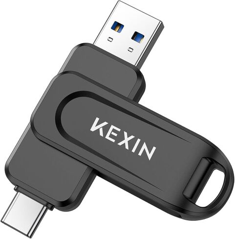محرك أقراص فلاش KEXIN 512 جيجابايت USB C يصل إلى 1000 ميجابايت/ثانية محرك إبهام مزدوج 512 جيجا مع موصلات من النوع C وUSB-A USB 3.2 Gen 2 USB عصا ذاكرة دوارة لهاتف iPhone 15/16/17 والهاتف الذكي والكمبيوتر اللوحي والكمبيوتر المحمول in Kuwait