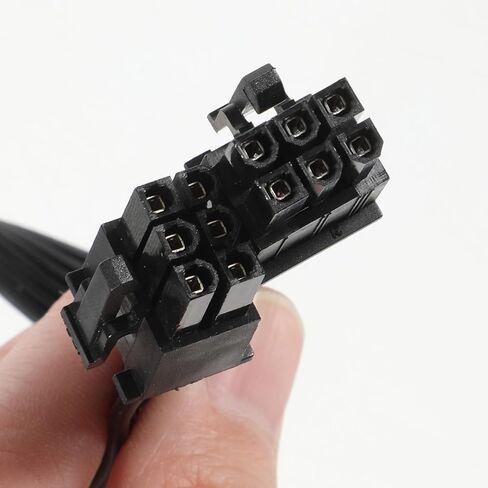 PCIE 6 Pin to 6 Pin GPU Power Supply Cable, 30 cm Universal Male to Male Flat Cord, PVC 6-pins to6-pins Flat Cable for Gaming PSUs, Modular Power Supply (Black) in Kuwait