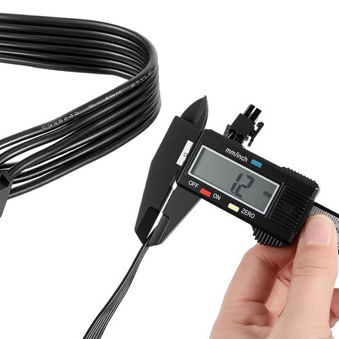 PCIE 6 Pin to 6 Pin GPU Power Supply Cable, 30 cm Universal Male to Male Flat Cord, PVC 6-pins to6-pins Flat Cable for Gaming PSUs, Modular Power Supply (Black) in Kuwait