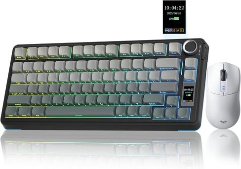 مجموعة لوحة مفاتيح وماوس لاسلكية من AULA، لوحة مفاتيح ميكانيكية S75 Pro + ماوس لاسلكي SC580 in Kuwait