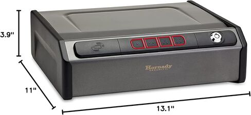 Hornady Rapid Safe Keypad Vault مع RFID Touch Free Entry، 97436 - مسدس مقاوم للعبث آمن مثالي لتخزين المسدسات وإكسسوارات الأسلحة والأشياء الثمينة - ثلاث طرق دخول مع علامتي RFID متضمنتين in Saudi Arabia