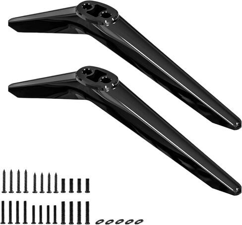 حامل تلفزيون لاستبدال أرجل تلفزيون هايسنس، لتلفزيون هايسنس 40H5590F 40H4F 40H3F9 40H4030F1 43H4F 43H4030F 43H4030F أرجل تلفزيون هايسنس، براغي مطابقة مجانية، أسود (متوسط-1) in Kuwait