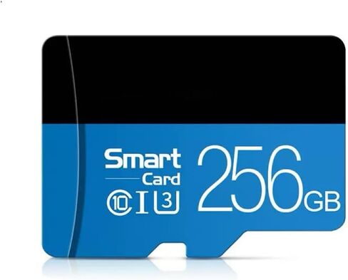 Micro Memory Card 256 GB with Adapter, C10/U3/UHS-I/A1 TransFlash Card, TF Card for Camera, Smartphone, Tablet, Drone,Yellow in Saudi Arabia