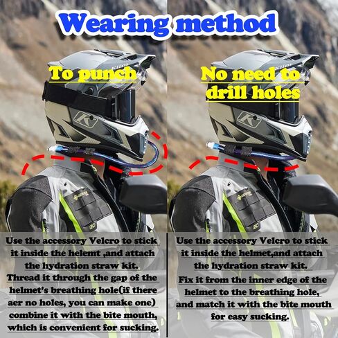 Helmet Hands-Free Drink Tube Kit, Quick Connector with Attachment in Saudi Arabia