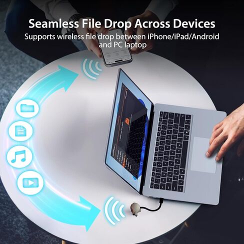 j5create AeroDrop CrossLink Wireless Dongle - Instant Share Files, Photos, Keyboard, Mouse, and Screen Between iPhone/iPad/Android and Windows Computer (JUAW22) in Saudi Arabia